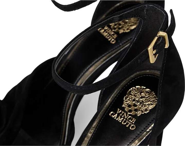 Vince Camuto Adaline Women's Sandals Black : 11 M, Rubber/Satin/Suede - Image 7