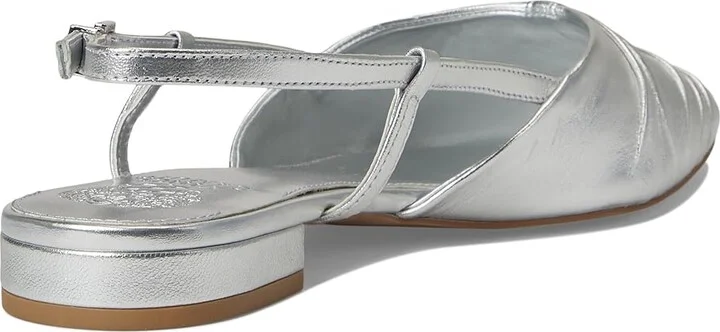 Vince Camuto Agnes Bunched Toe Slingback Flat Mules Women's Shoes Black : 6.5 M, Leather - Image 10