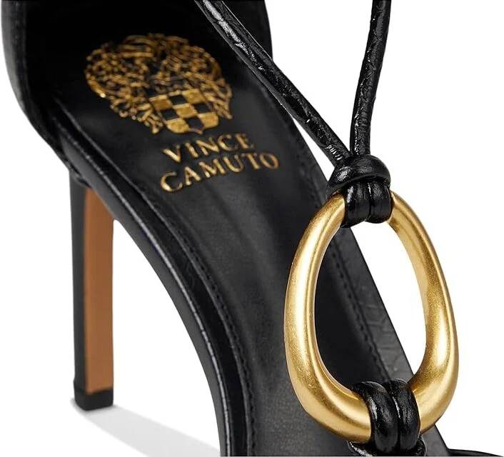 Vince Camuto Alinna O-Ring Strappy High Heel Sandals Women's Sandals Black : 8 M, Leather - Image 7