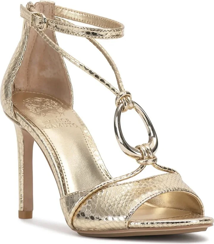 Gold Metallic Snake Print Leather