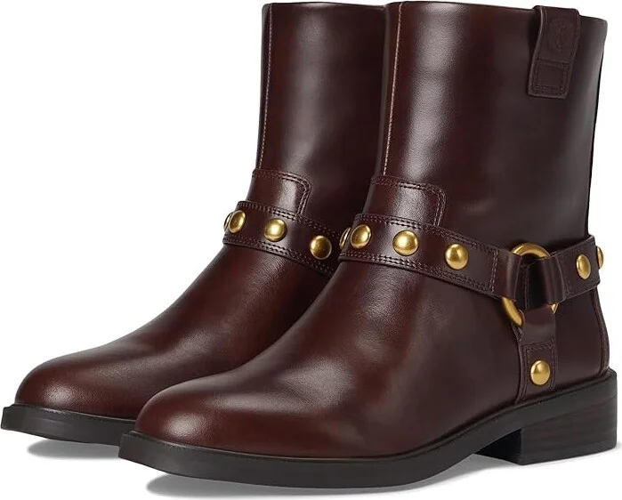 Vince Camuto Amais Biker Boots Women's Boots Rich Mahogany : 8 M, Leather
