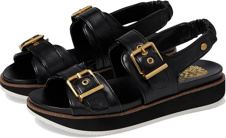 Vince Camuto Anivay Women's Sandals Black : 8 M, Leather/Polyester