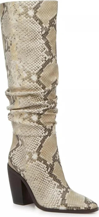 Taupe/Grey Snake Print Synthetic