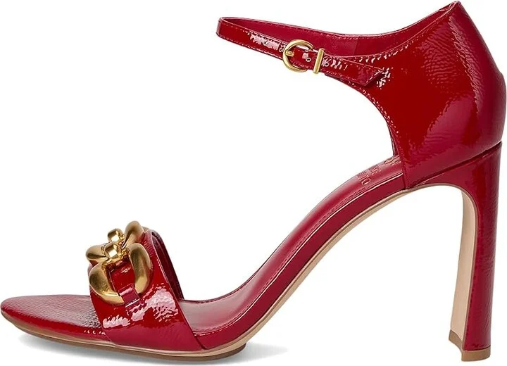 Vince Camuto Aurelia Chain Link High Heel Sandals Women's Dress Sandals Flame : 5.5 M, Leather - Image 6