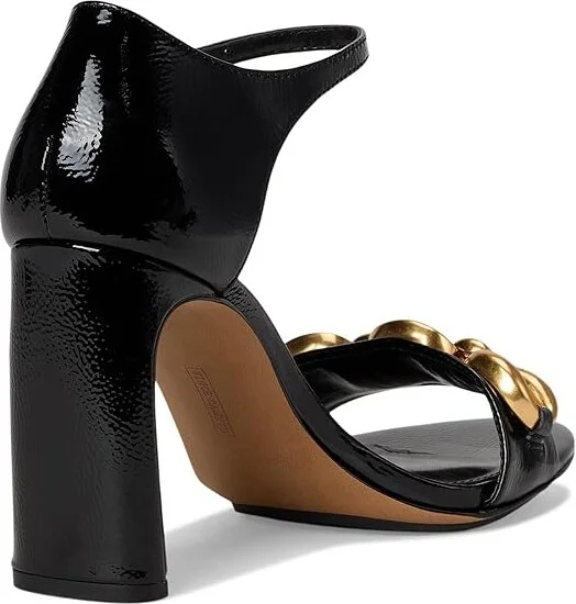 Vince Camuto Aurelia Chain Link High Heel Sandals Women's Dress Sandals Flame : 5.5 M, Leather - Image 10