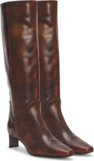 Vince Camuto Avriah Women's Boots Dark Caramel : 6.5 M, Leather