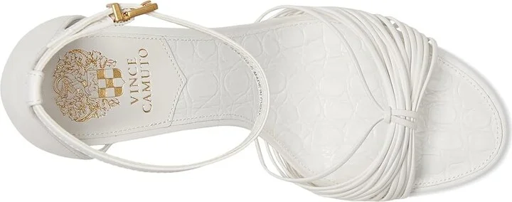 Vince Camuto Blaine Strappy Band High Heel Sandals Women's Sandals Bianco : 9 M, Rubber/Synthetic - Image 2