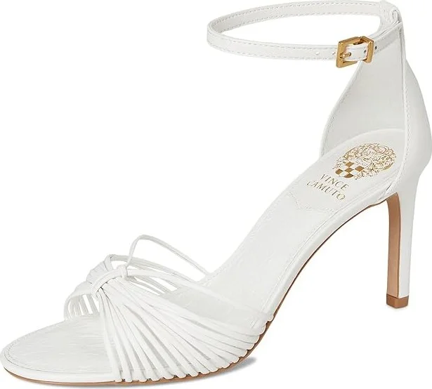 Vince Camuto Blaine Strappy Band High Heel Sandals Women's Sandals Bianco : 9 M, Rubber/Synthetic - Image 5