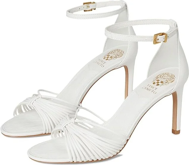 Vince Camuto Blaine Strappy Band High Heel Sandals Women's Sandals Bianco : 9 M, Rubber/Synthetic