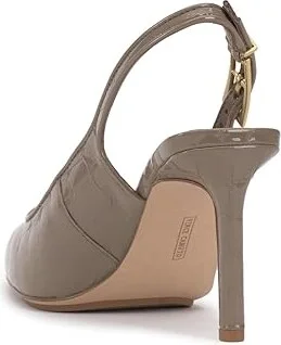 Vince Camuto Brendie High Women's Heels Taupe : 5.5 M, Leather/Suede - Image 4