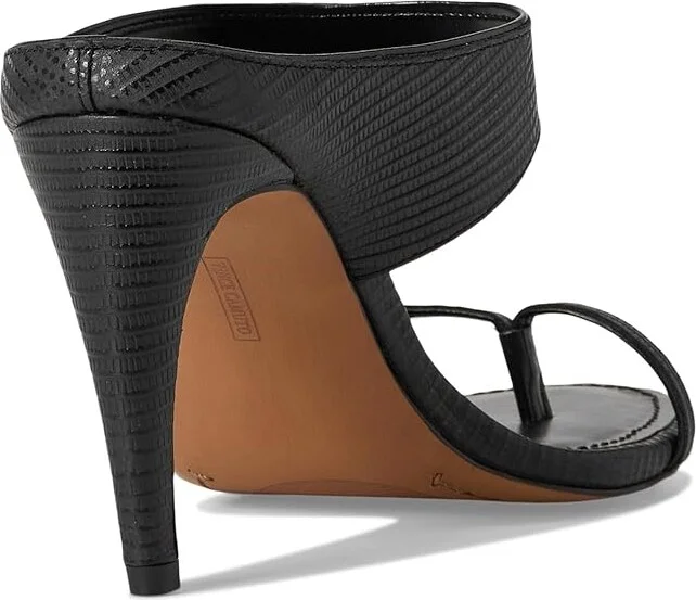 Vince Camuto Brisa Toe Loop High Heel Mule Sandals Women's Sandals Black : 8.5 M, Leather - Image 4
