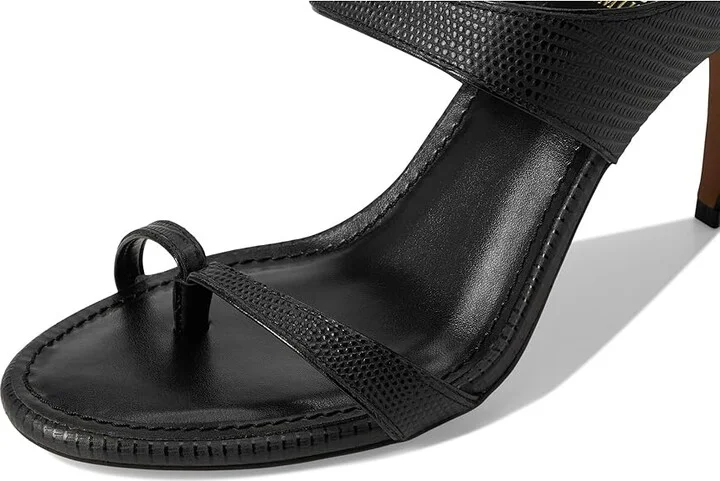 Vince Camuto Brisa Toe Loop High Heel Mule Sandals Women's Sandals Black : 8.5 M, Leather - Image 7