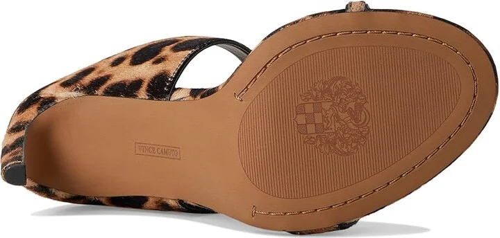 Vince Camuto Brisa Toe Loop High Heel Mule Sandals Women's Sandals Tan Multi/Black : 5.5 M, Leather - Image 3