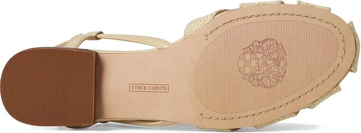 Vince Camuto Cacey Fisherman Flat Sandals Women's Sandals Light Straw/Ecru : 9.5 M, Leather - Image 3