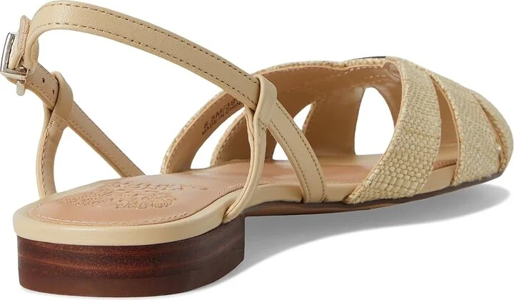 Vince Camuto Cacey Fisherman Flat Sandals Women's Sandals Light Straw/Ecru : 9.5 M, Leather - Image 4