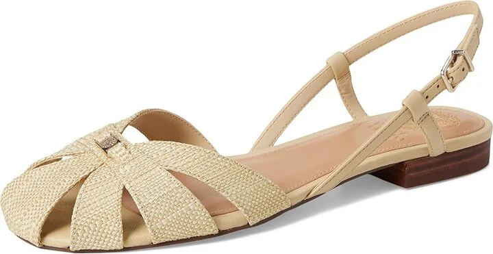 Vince Camuto Cacey Fisherman Flat Sandals Women's Sandals Light Straw/Ecru : 9.5 M, Leather - Image 5