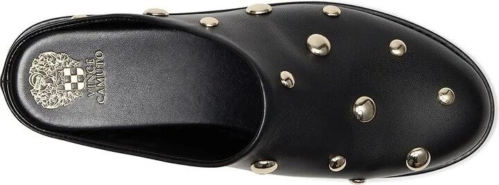 Vince Camuto Cassius Studded Flat Mule Women's Flat Shoes Black : 8 M, Leather - Image 2