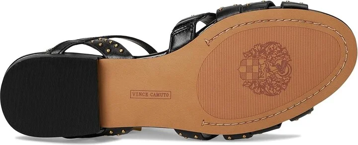 Vince Camuto Chaya Studded Gladiator Flat Sandals Women's Sandals Black : 7 M, Leather - Image 3