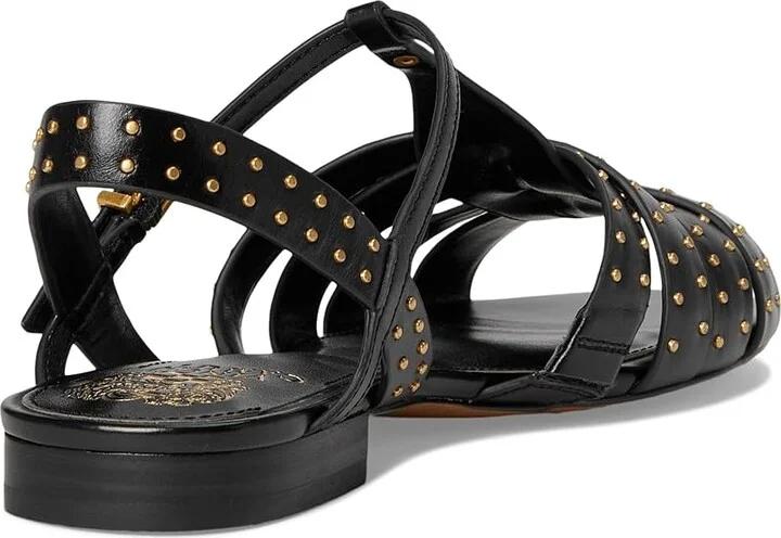 Vince Camuto Chaya Studded Gladiator Flat Sandals Women's Sandals Black : 7 M, Leather - Image 4