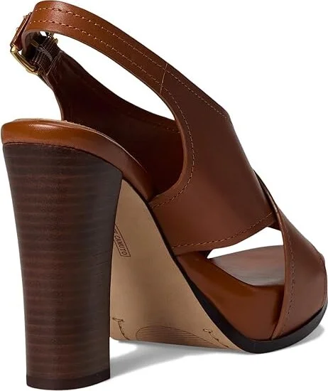 Vince Camuto Chlea Criss Cross High Heel Platform Sandal Women's Sandals Caramello : 10 M, Leather/Rubber - Image 4