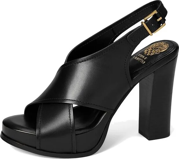 Vince Camuto Chlea Criss Cross High Heel Platform Sandal Women's Sandals Caramello : 10 M, Leather/Rubber - Image 11