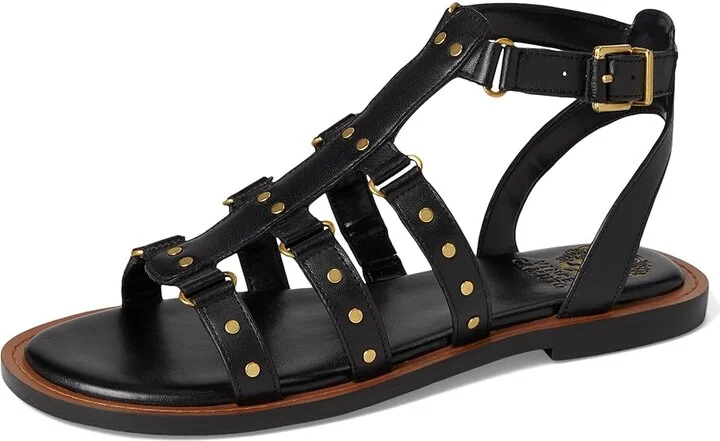 Vince Camuto Claira Gladiator Flat Sandals Women's Sandals Black : 7 M, Leather - Image 5