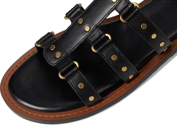 Vince Camuto Claira Gladiator Flat Sandals Women's Sandals Black : 7 M, Leather - Image 7