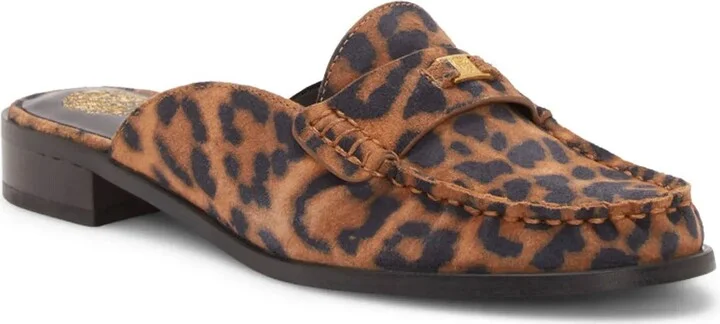 Brown Leopard Print Leather