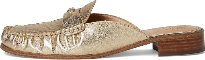 Vince Camuto Cobby Slip-On Mule Women's Flat Shoes Egyptian Gold : 8.5 M, Leather - Image 6