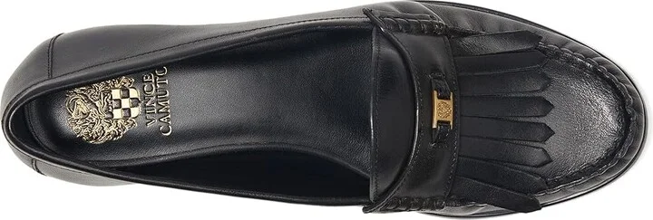 Vince Camuto Cosette Penny Loafers Women's Flat Shoes Black : 9.5 M, Leather - Image 2