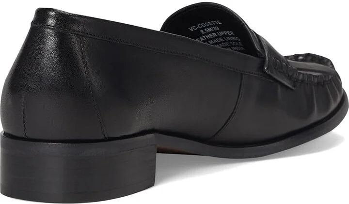 Vince Camuto Cosette Penny Loafers Women's Flat Shoes Black : 9.5 M, Leather - Image 4