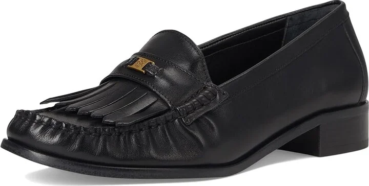 Vince Camuto Cosette Penny Loafers Women's Flat Shoes Black : 9.5 M, Leather - Image 5