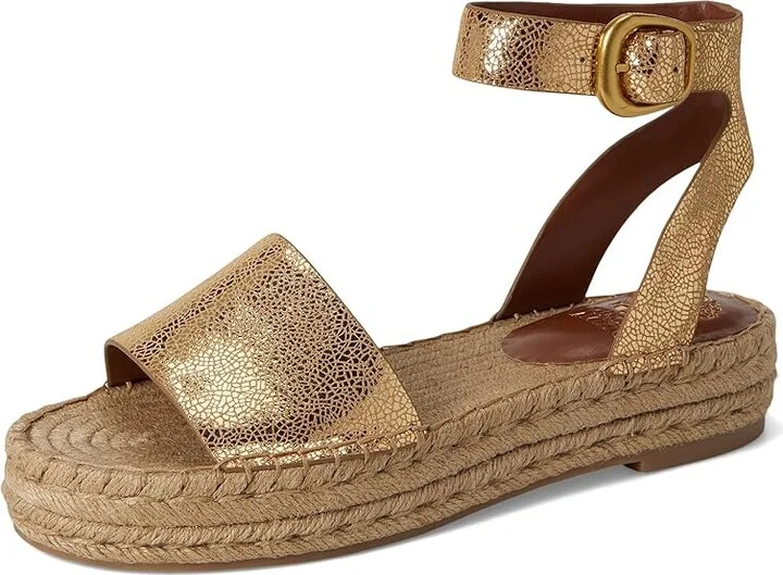 Vince Camuto Darna Espadrille Platform Sandals Women's Sandals Neutral Gold : 8.5 M, Leather - Image 5