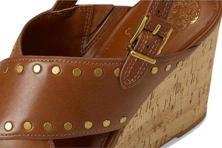 Vince Camuto Ellna Cross-band Wedge Sandals Women's Sandals Caramello : 11 M, Leather - Image 7