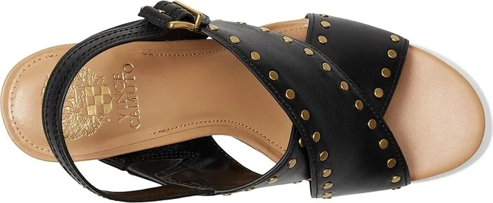 Vince Camuto Ellna Cross-band Wedge Sandals Women's Sandals Caramello : 11 M, Leather - Image 8