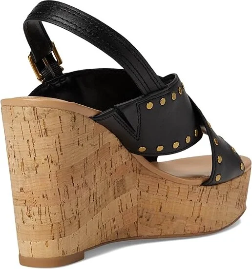 Vince Camuto Ellna Cross-band Wedge Sandals Women's Sandals Caramello : 11 M, Leather - Image 10