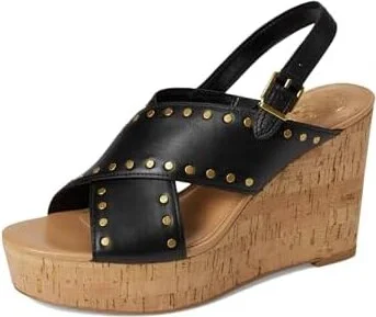 Vince Camuto Ellna Cross-band Wedge Sandals Women's Sandals Caramello : 11 M, Leather - Image 11