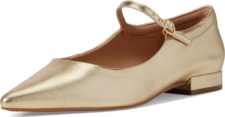 Vince Camuto Eloise Mary Jane Flat Women's Flat Shoes Egyptian Gold : 7 M, Leather/Polyester/Rubber - Image 5