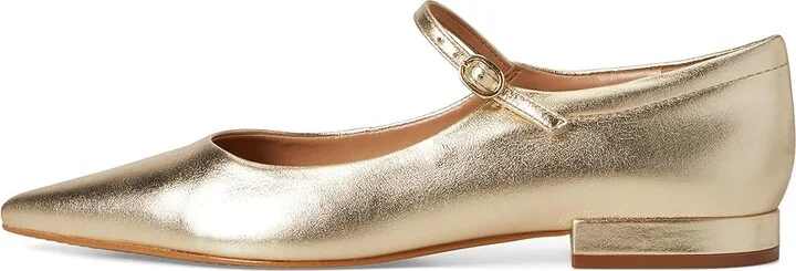 Vince Camuto Eloise Mary Jane Flat Women's Flat Shoes Egyptian Gold : 7 M, Leather/Polyester/Rubber - Image 6