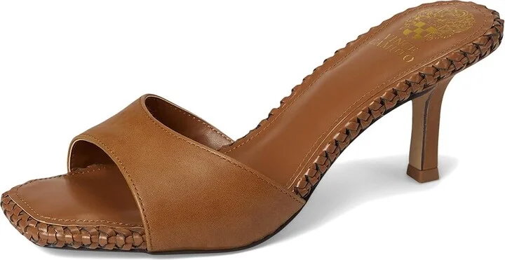 Vince Camuto Emmla Stitched Mule Sandals Women's Sandals Caramello : 6 M, Leather - Image 5