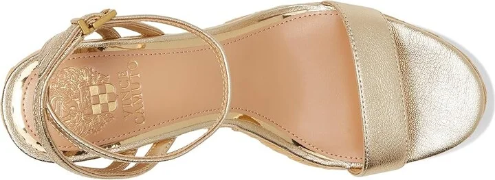 Vince Camuto Emrey Ankle Strap Wedge Sandals Women's Sandals Egyptian Gold : 9 M, Leather - Image 2