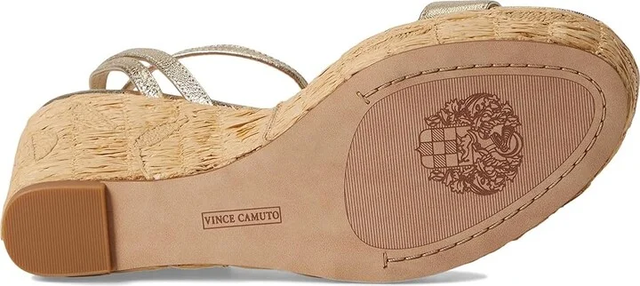 Vince Camuto Emrey Ankle Strap Wedge Sandals Women's Sandals Egyptian Gold : 9 M, Leather - Image 3