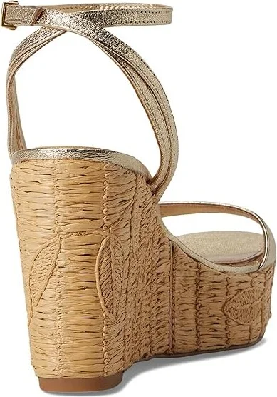 Vince Camuto Emrey Ankle Strap Wedge Sandals Women's Sandals Egyptian Gold : 9 M, Leather - Image 4