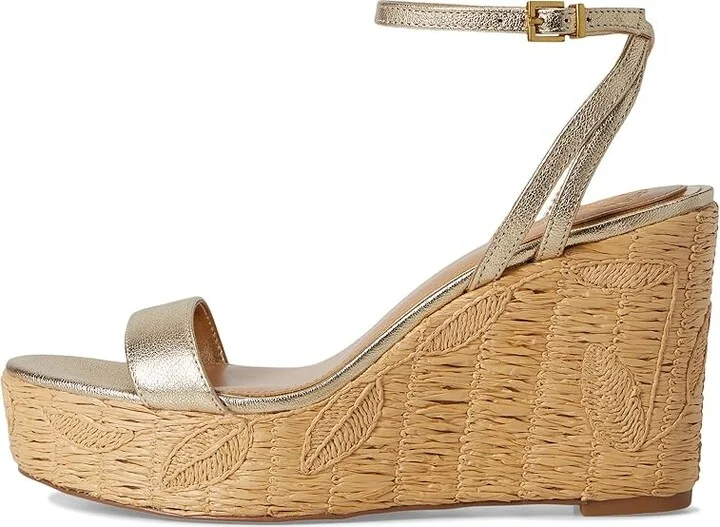 Vince Camuto Emrey Ankle Strap Wedge Sandals Women's Sandals Egyptian Gold : 9 M, Leather - Image 6
