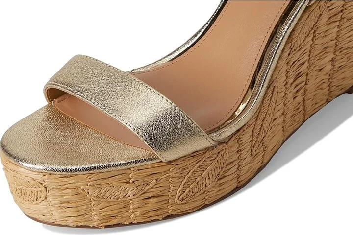 Vince Camuto Emrey Ankle Strap Wedge Sandals Women's Sandals Egyptian Gold : 9 M, Leather - Image 7