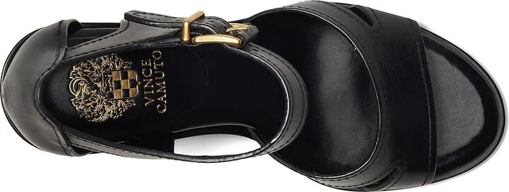 Vince Camuto Faraz Cutout High Heel Sandal Women's Sandals Black : 7 M, Leather - Image 2