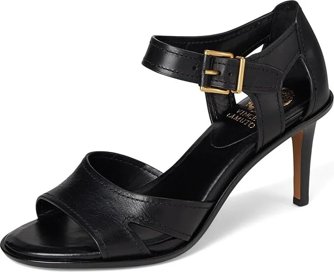 Vince Camuto Faraz Cutout High Heel Sandal Women's Sandals Black : 7 M, Leather - Image 5