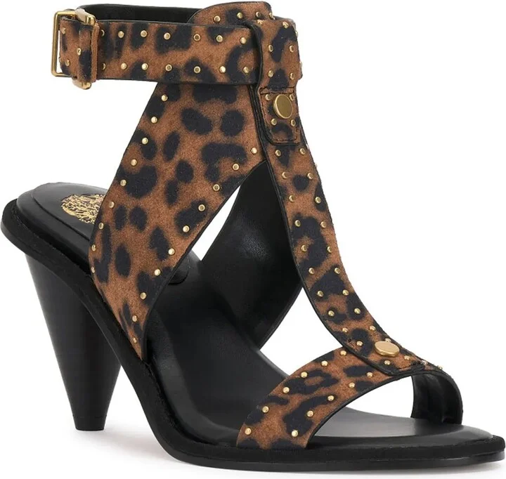 Brown/Black Leopard Print Suede
