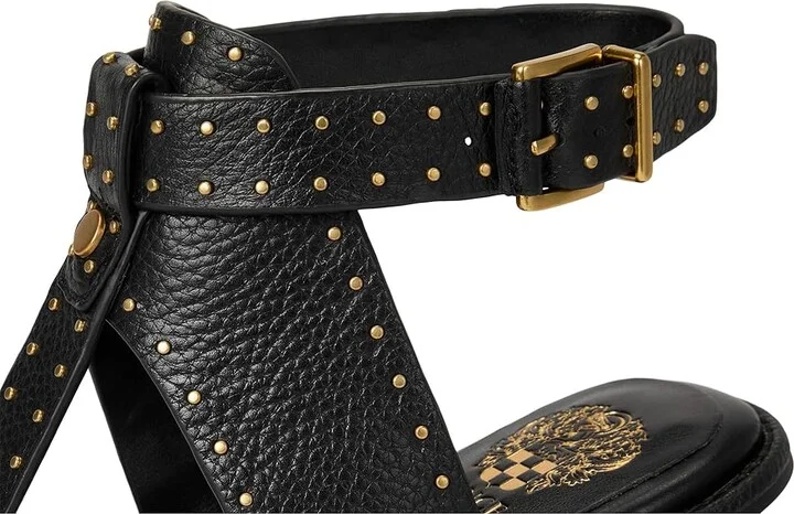 Vince Camuto Faunie Studded Cone Heel Sandals Women's Dress Sandals Black : 10 M, Leather - Image 7