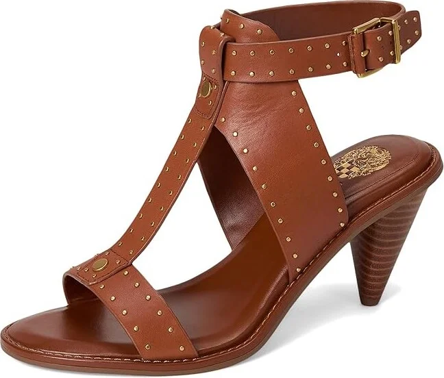 Vince Camuto Faunie Studded Cone Heel Sandals Women's Dress Sandals Black : 10 M, Leather - Image 11